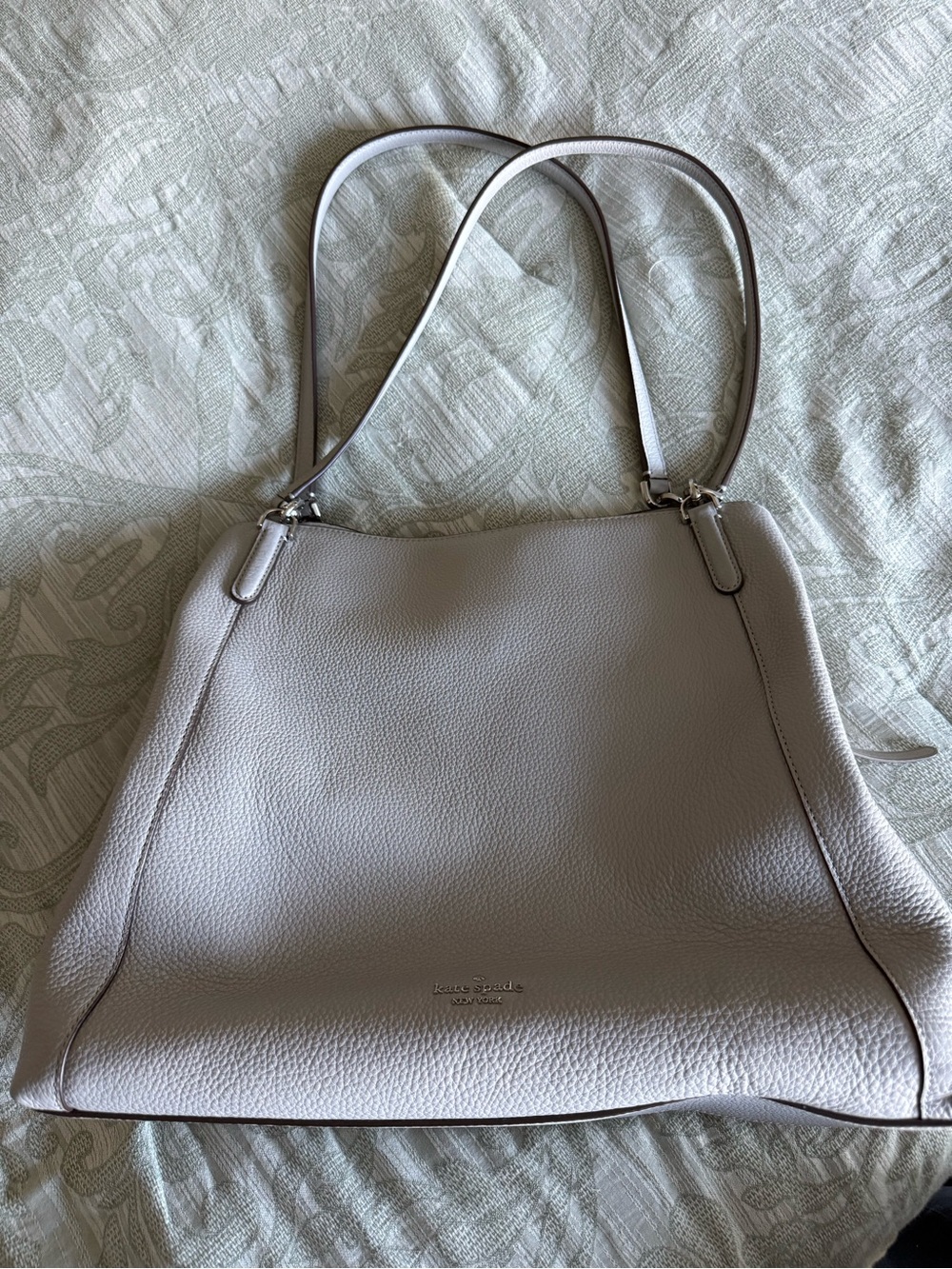Kate Spade gray leather bag.